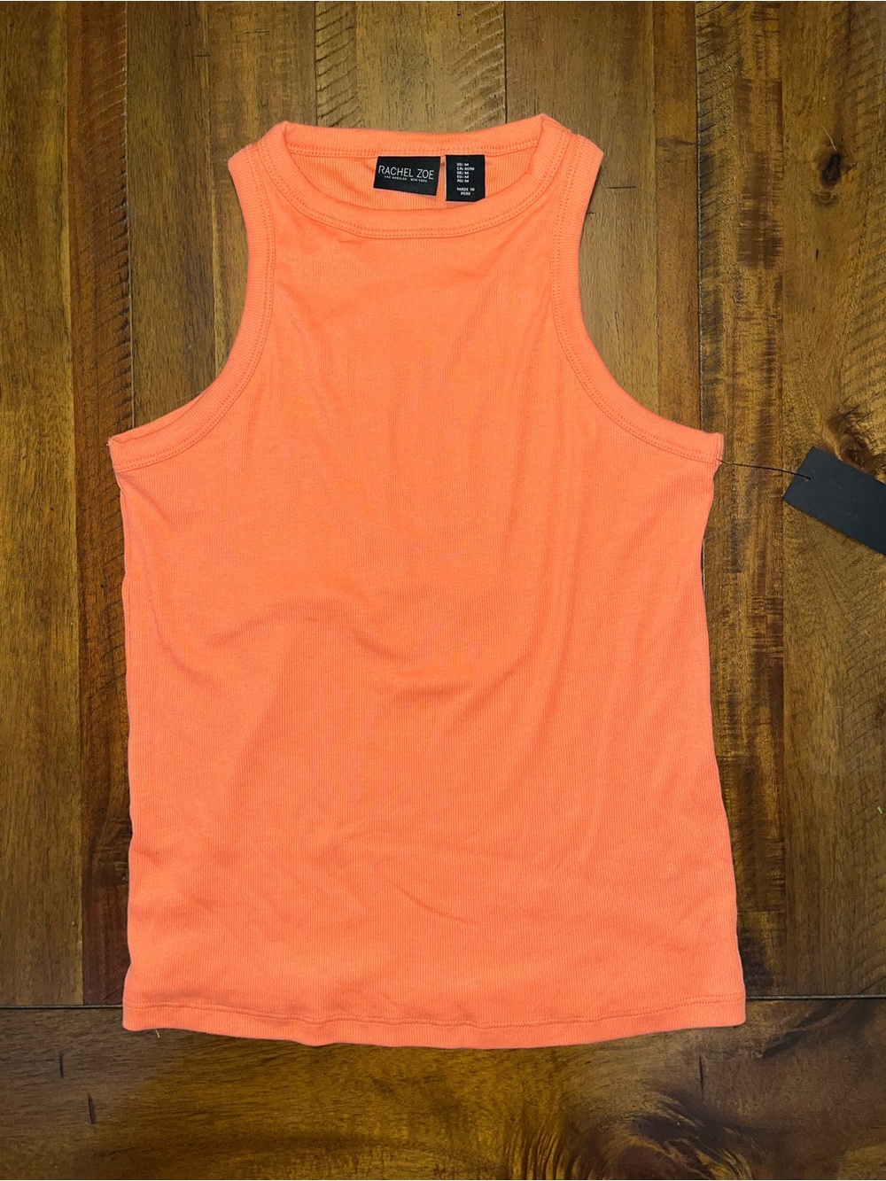 NWT Rachel Zoe Coral Sleeveless Rib Tank